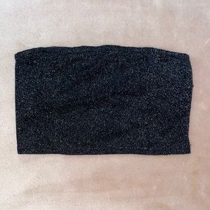 Sparkly bandeau crop top